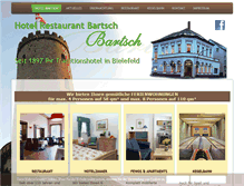 Tablet Screenshot of hotel-restaurant-bartsch.de